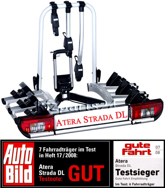 Atera 022685 Fahrradträger Strada Sport M 3 Atera Strada DL 3 - AHK Heckträger für 3 Fahrräder - 022601